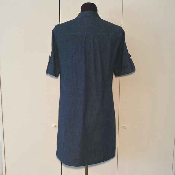 Anne Klein Steffi short sleeves denim dress 4 - Picture 2 of 15